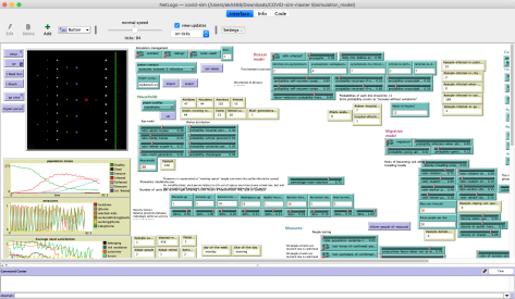 Figure 2: A screenshot of the base simulation model.